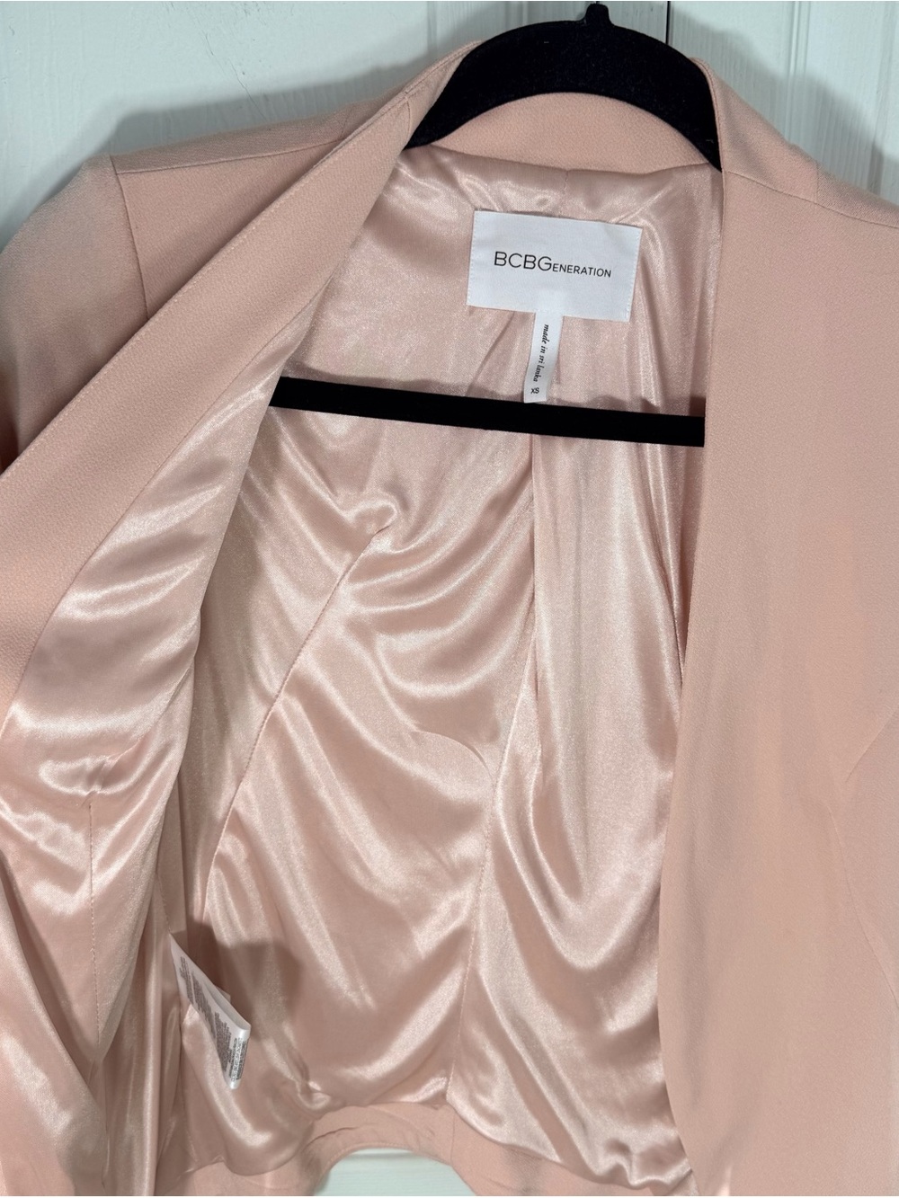 BCBG Light Pink Open Front Women's Blazer Sweater - Picture 7 of 9